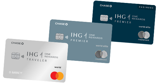 IHG One Rewards Traveler Credit Card. IHG One Rewards Premier Credit Card. IHG One Rewards Premier Business Credit Card.