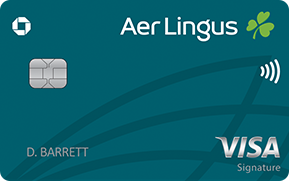 Clickable card art links to Aer Lingus Visa Signature(Registered Trademark) card product page