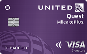 Clickable card art links to United Quest(Service Mark) Card product page