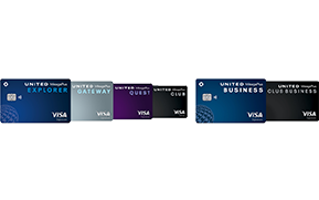 The New United (Service Mark) Explorer Card, The New United Gateway (Service Mark) Card, The New United Quest (Service Mark) Card, The New United Club(Service Mark) Card, The New United(Service Mark) Business Card, The New United Club (Service Mark) Business Card.