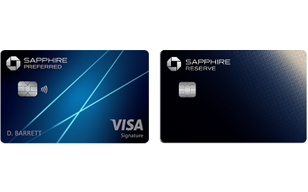 Chase Sapphire Preferred(Registered Trademark) credit card. The New Chase Sapphire Reserve (Registered Trademark) credit card